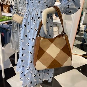 Kate Spade Leila Medium Triple Compartment Shoulder Bag
Patchwork Suede